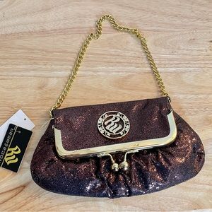 Rocawear Glitter Red Wine and Gold Stylish Purse